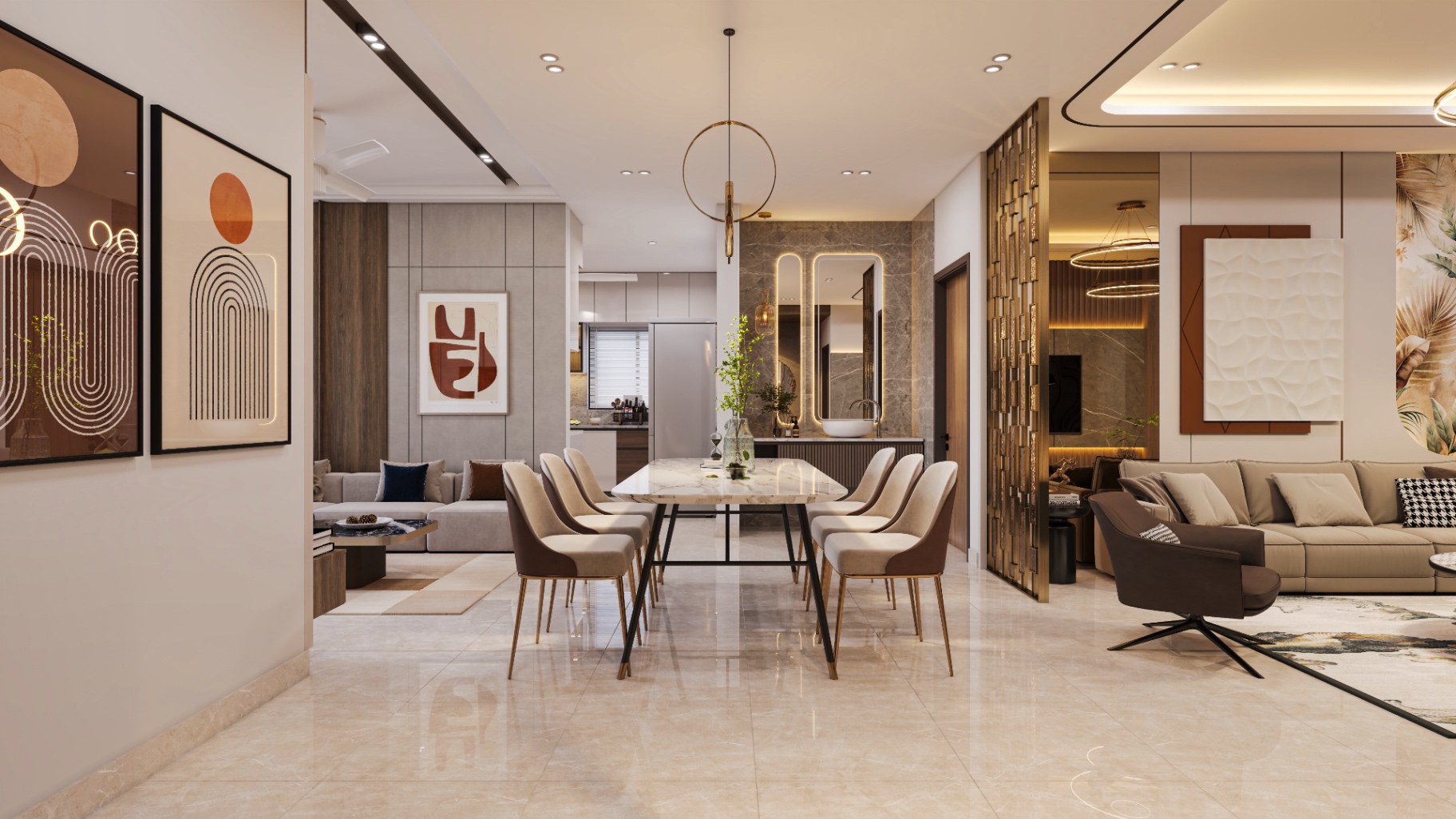 Dining Area in an Aspire Aarna residence